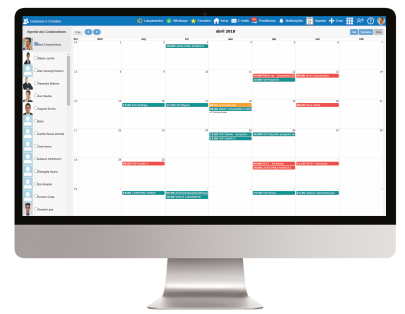 Agenda colaborativa para equipes integradas com o CRM